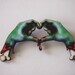 Zombie Love Heart Hands Laser Cut Wood Brooch