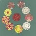 Hand tatted daisy flowers.10 (1D)