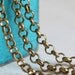 3ft Rolo Chain, Antiqued Brass Plate (NL03)