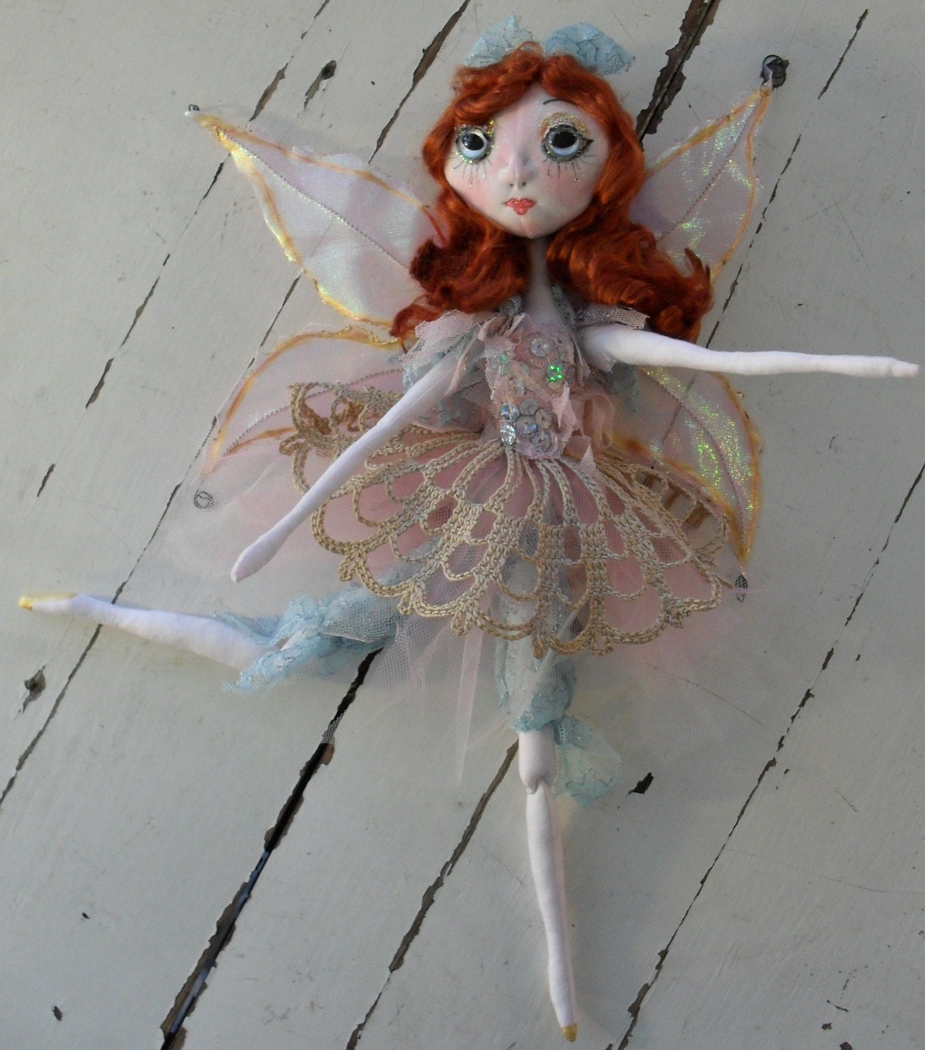 TEA FAIRY soft jointed fairy doll