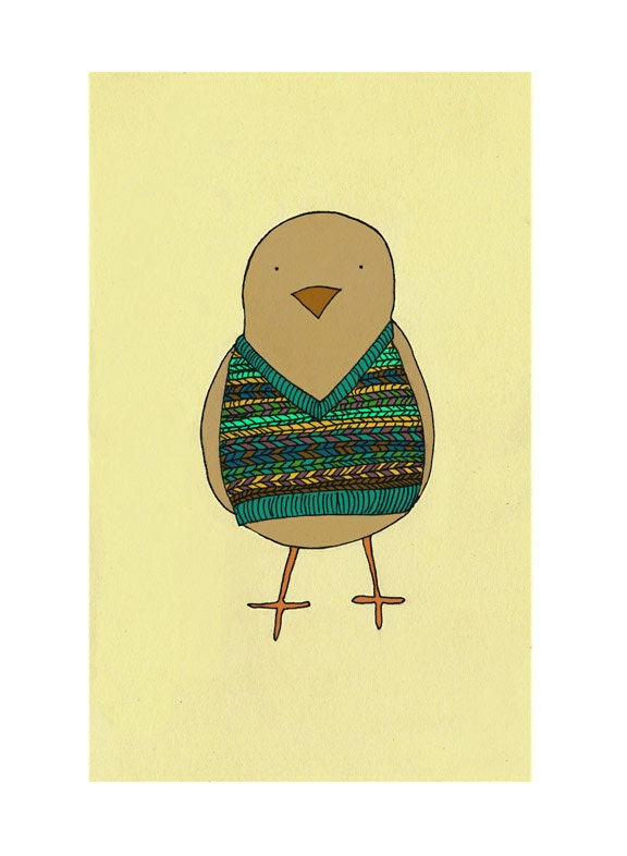 knitwear for birds-print