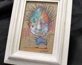 Holding 3 - Original Illustration on Cardboard
