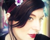 Velvet Headband and Rhinestone Choker -Velveteen Sparkle