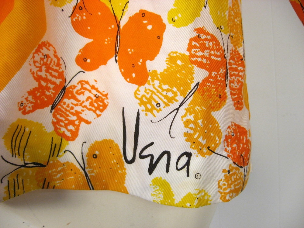 Vera Butterflies Blouse / 1960s / Cotton / Vera Neumann / L