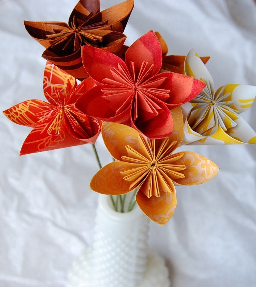 paper flower -- shades of yellow, and orange
