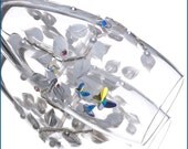 Butterfly Toasting Glasses - Hand Painted Crystal Butterflies - Set of Two