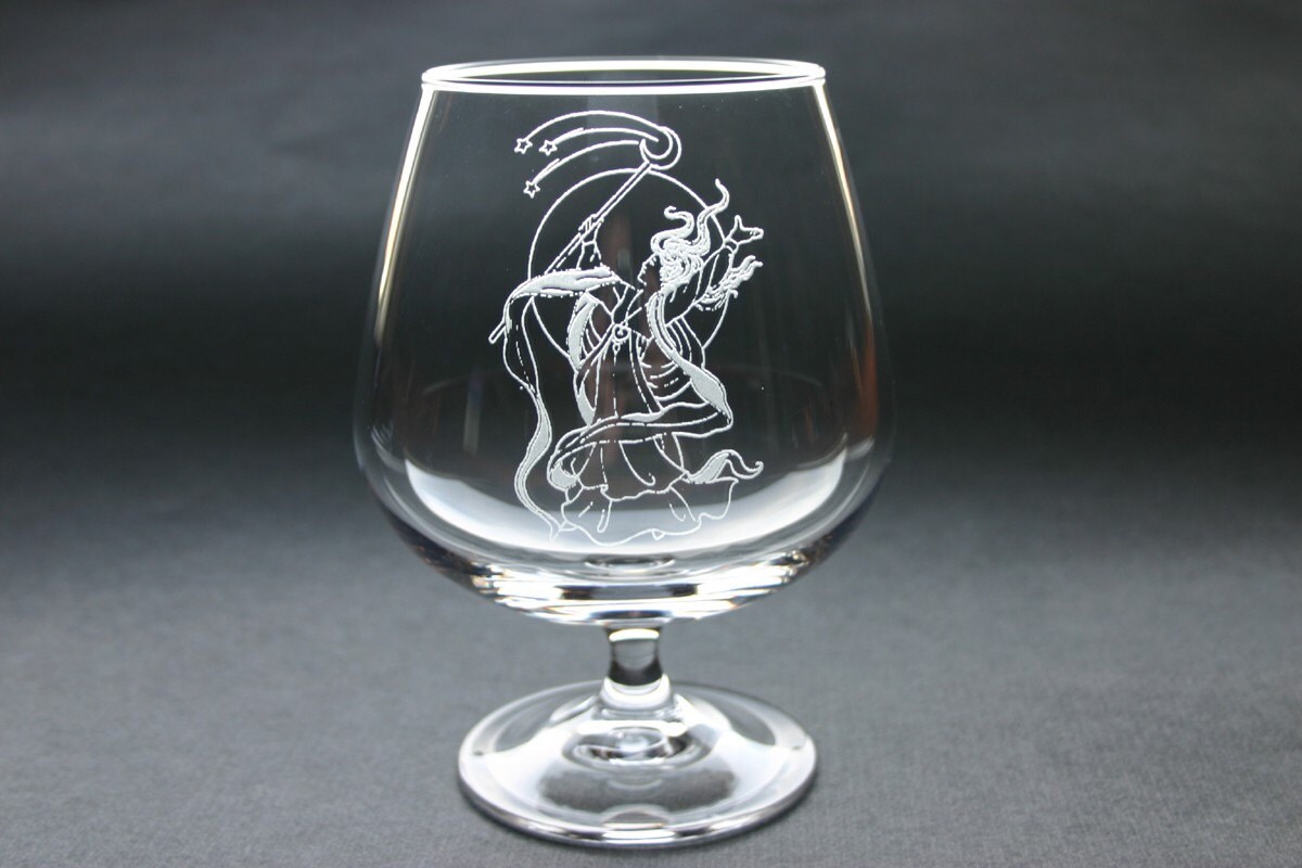 Personalized Brandy Glass Custom Engraved Cognac by MonkeysJewels