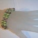 Summer Sale Two Layer Green Pearl and crystal bracelet 7.5 inches emerald toggle