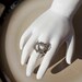Summer Sale Vintage Silver Rhinestone Heart ring adjustable