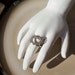 Summer Sale Vintage Silver Rhinestone Heart ring adjustable