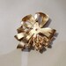 Vintage Gold Bow rhinestone brooch