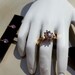 Vintage gold amethyst ring matching earrings