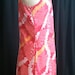 Vintage Hawaiian Shift Dress - Pink Orange and White Floral A-line size small