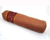 Light Corona Cigar Bolster Pillow with Maroon Band
