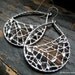 LANEY-Silver Textured Teardrop with Mesh and Mini Leaf Detail Earrings