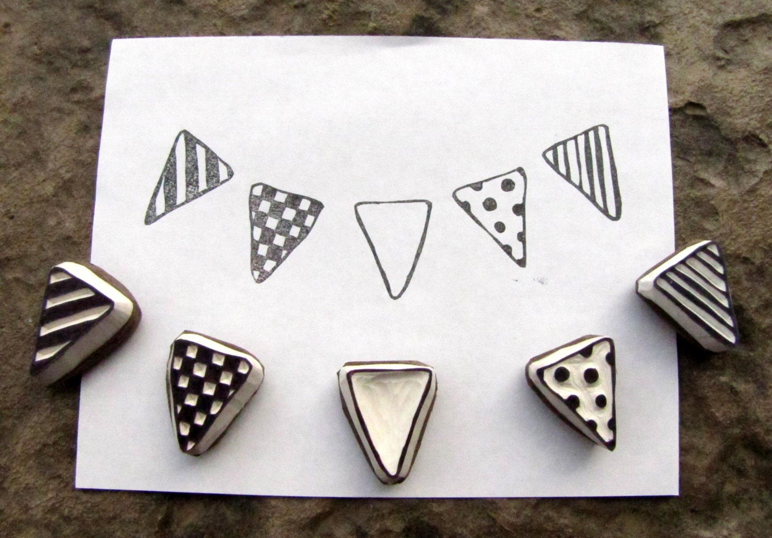 bunting flag stamps -set of 5