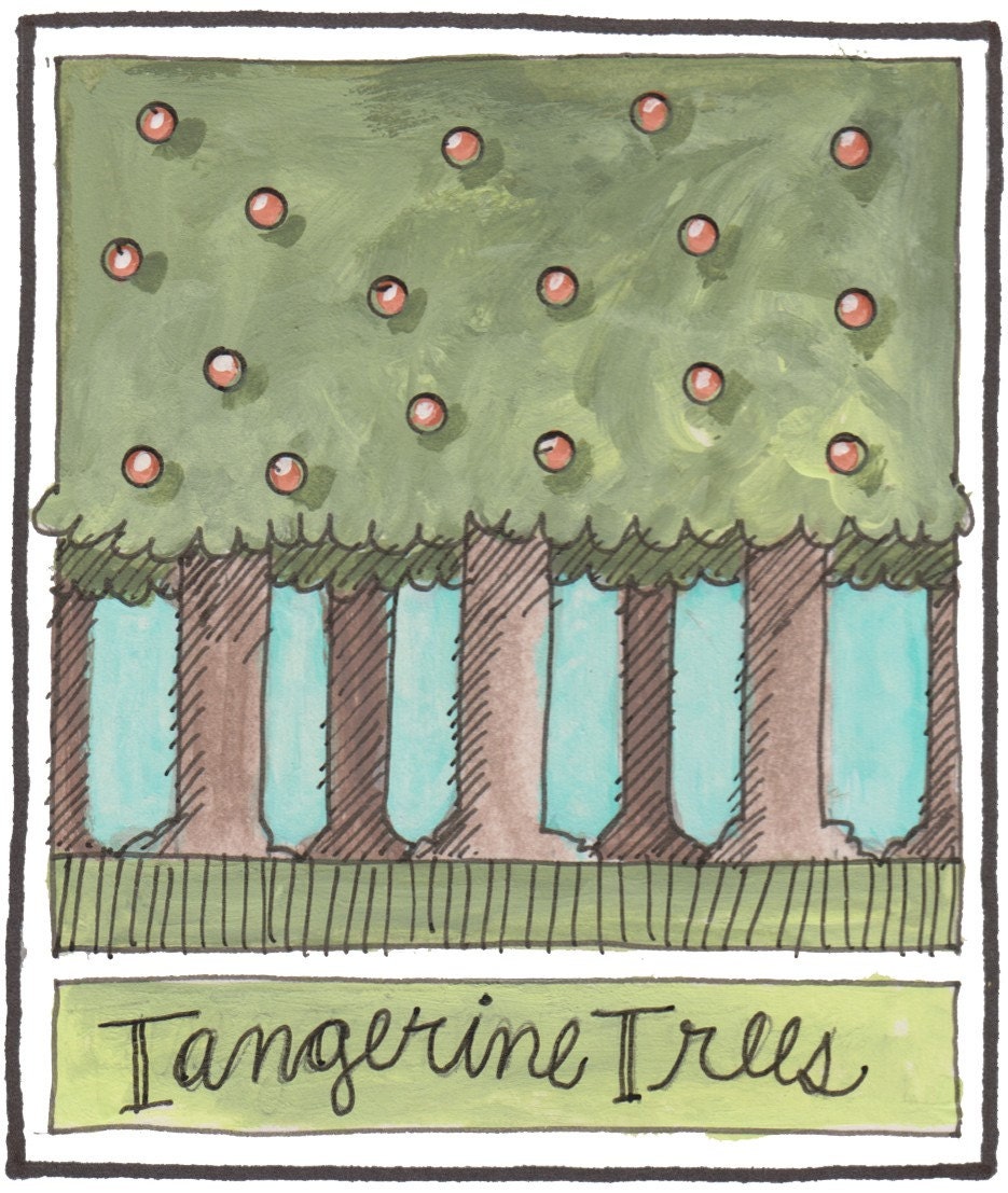PRINT - Tangerine Trees