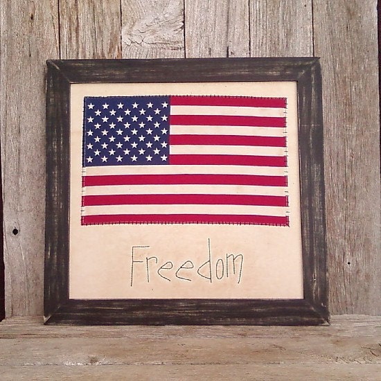 Country Rustic Freedom and Liberty Flag, Americana, 4th of July Decoration, Stars and Stripes, Military Gift, American Flag, Patriotic