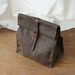 Dark Brown Waxed Canvas Lunch Bag