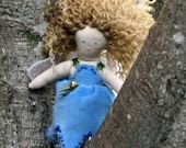 Flower fairy doll, one of a kind, collector's edition, Bluebell