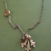 Oak Leaf Necklace, Leaf Necklace, Acorn Jewelry, Moon Locket Necklace, Oak Jewelry, Moon Jewelry, Fall Leaves, Statement Necklace
