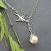 Bird Necklace, Bird Larait, Pearl Necklace, Dainty Jewelry, Everyday, Silver Necklace, Bird Jewelry, Bridesmaid, Wedding Jewelry