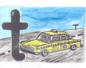 t is for taxi alphabet print by monster in the closet on etsy