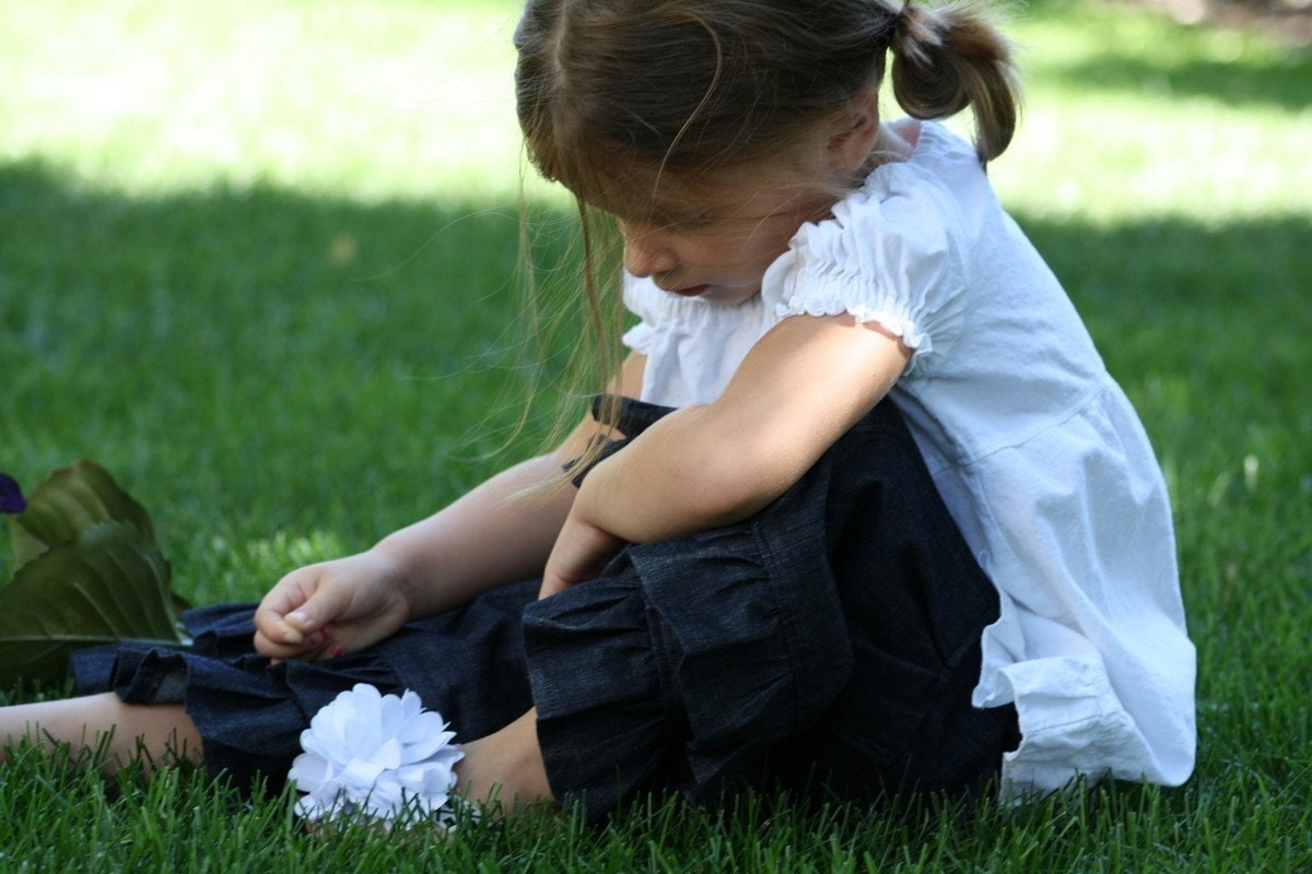 Double Ruffle Denim Pants...18M 2T 3T 4T 5T...NEEMIES