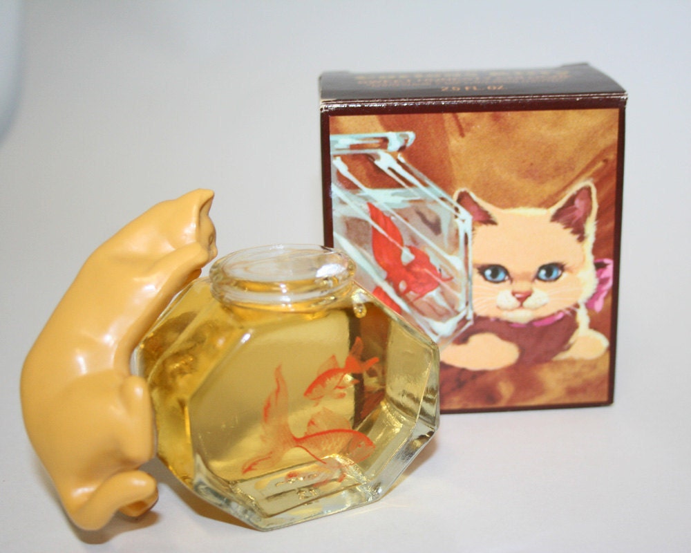 Curious Kitty Vintage Avon Decanter Sweet Honesty Cologne