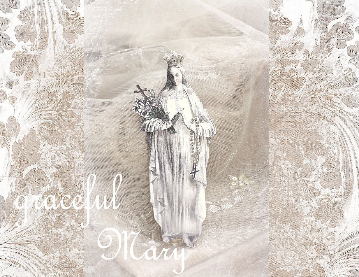 graceful Mary - a religious paper doll