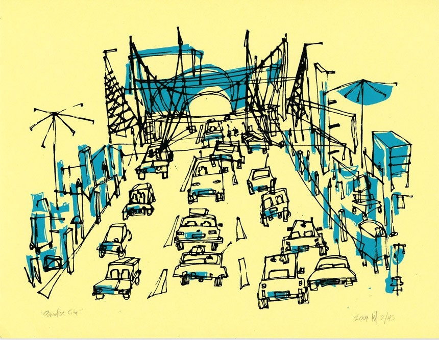 PARADISE CITY - sunlight screen print (limited edition)