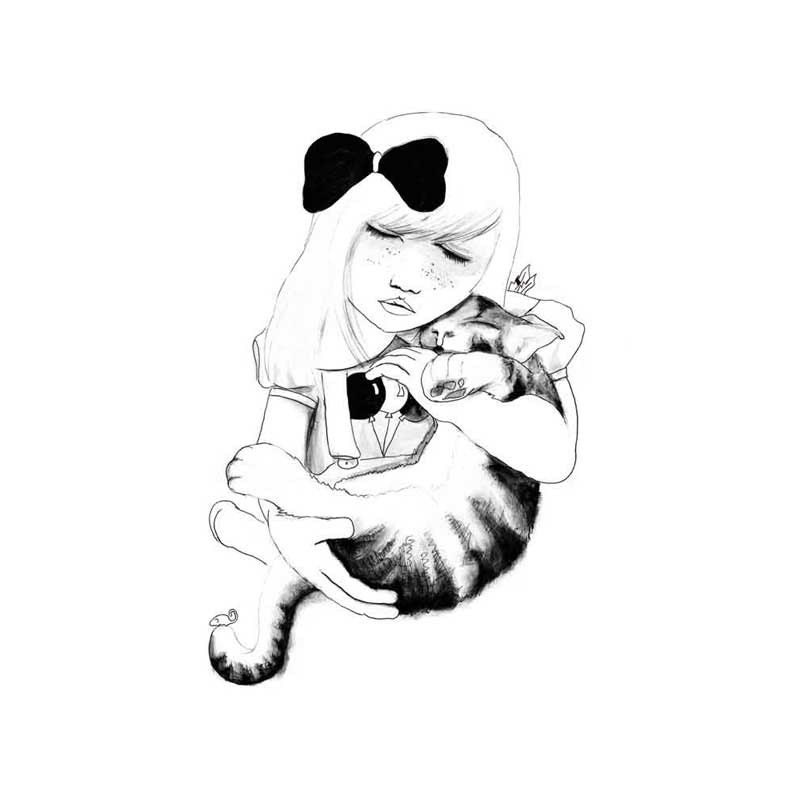 Jessica - Girl Art Print - A4 Size
