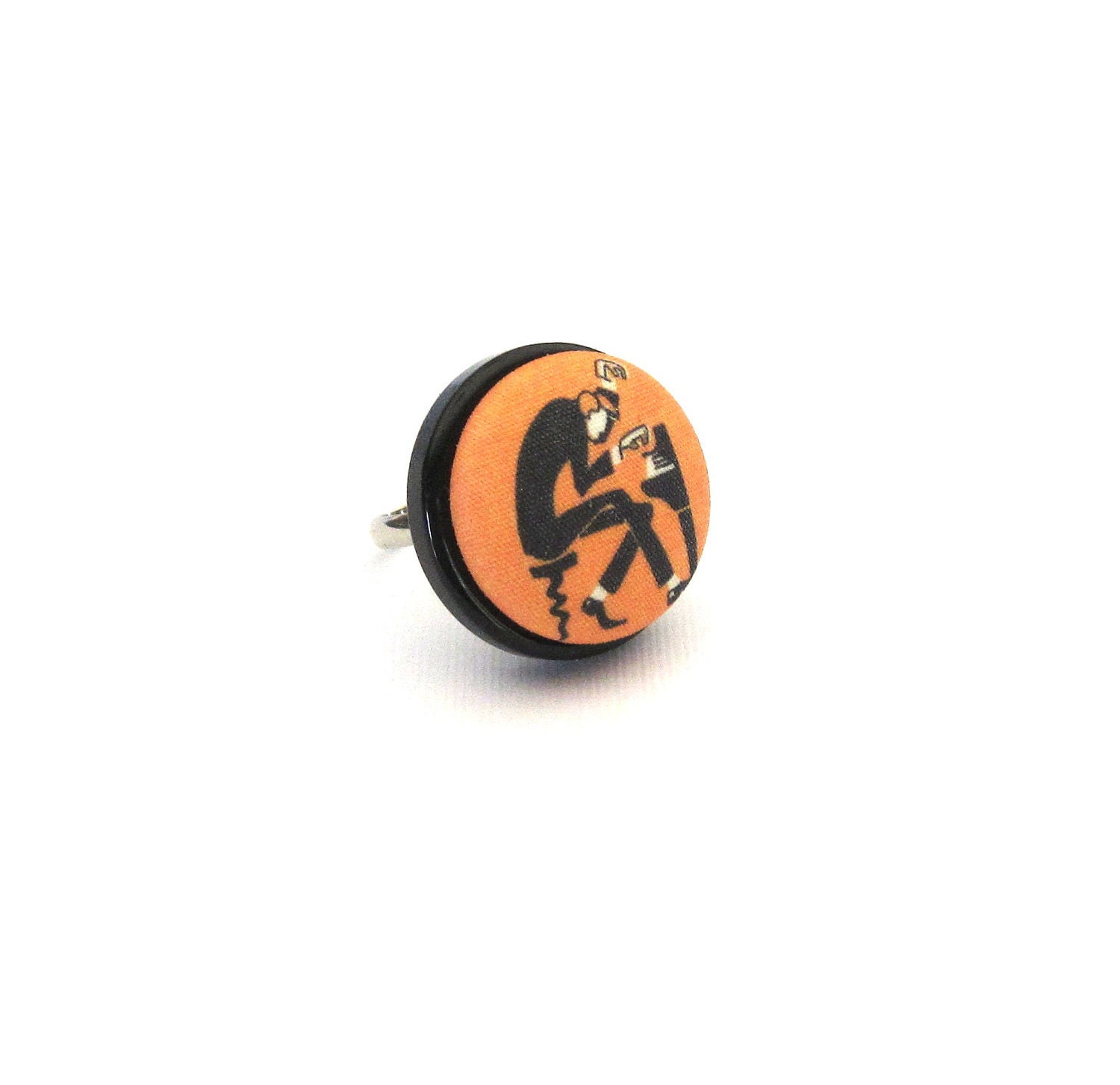 Piano Man ring orange and black