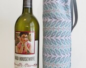 Reusable Bottle Gift Bag, Set of Two in Peacock Purple