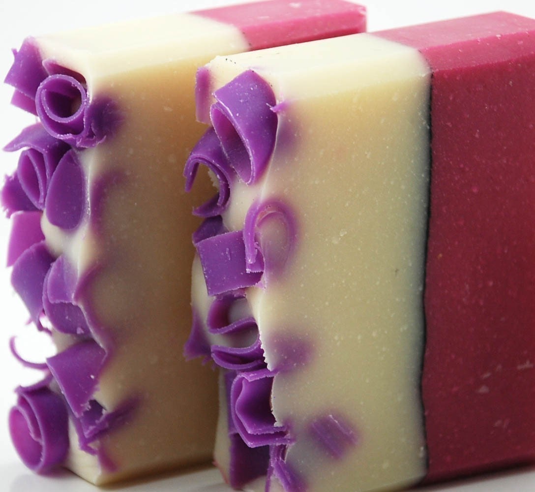 Raspberry Vanilla Soap Handmade Cold Process, Vegan Friendly