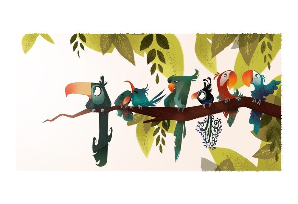 Bird Branch Print