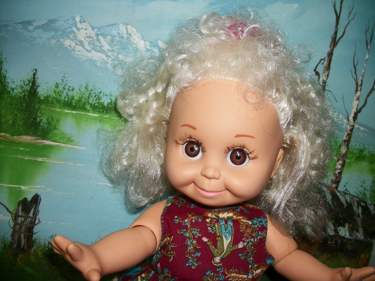 Reserved- Galoob Baby Face Doll Number 1 - Sandi with Brown Eyes