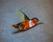 Hummingbird Bird Brooch