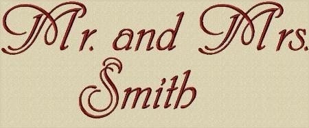 Invitation Machine Embroidery Font in 3 Sizes