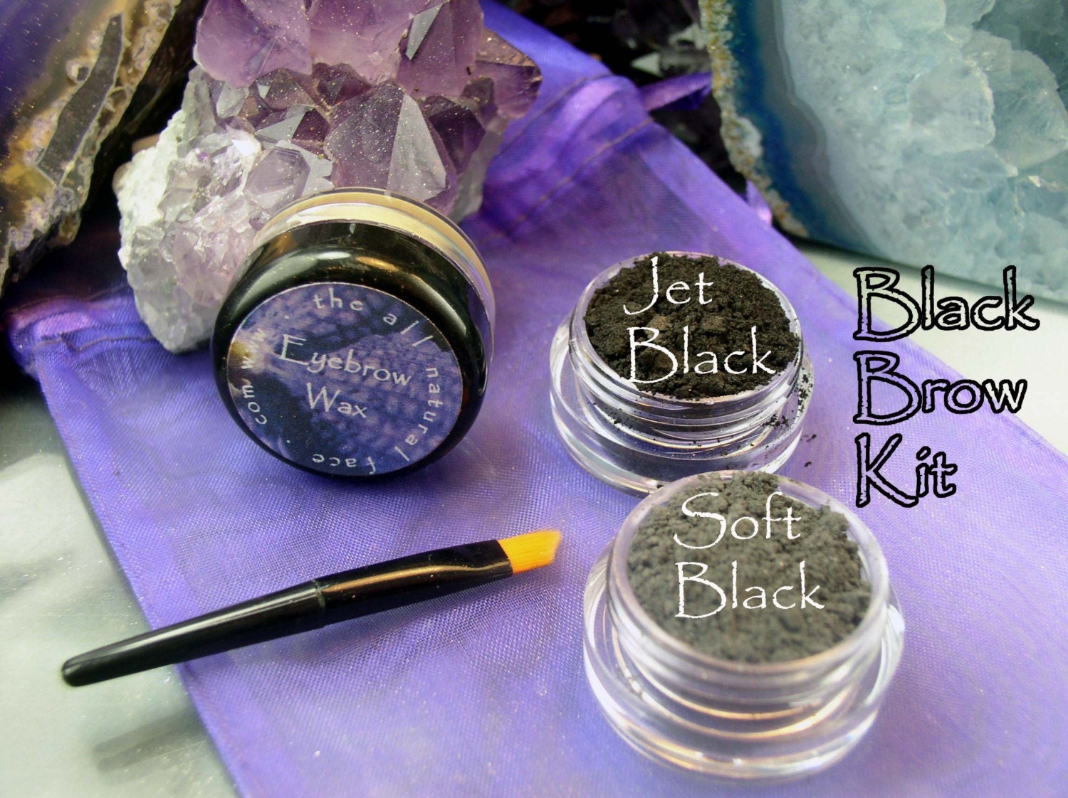 Vegan Mineral Black Brow Powder Kit