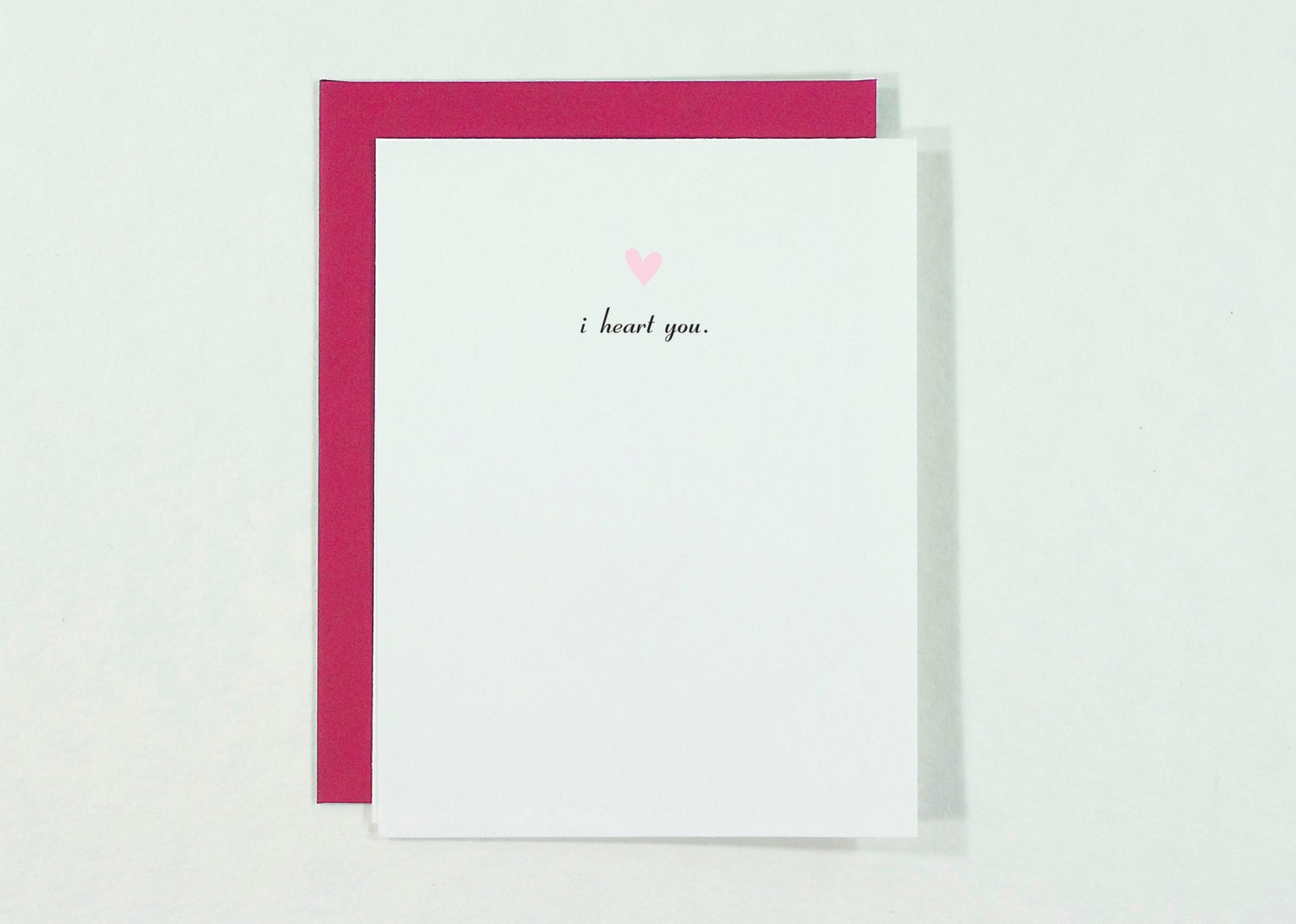 SALE : I Heart You card - blank love card for valentines day, valentine, anniversary, i love you, friend with black white pink heart