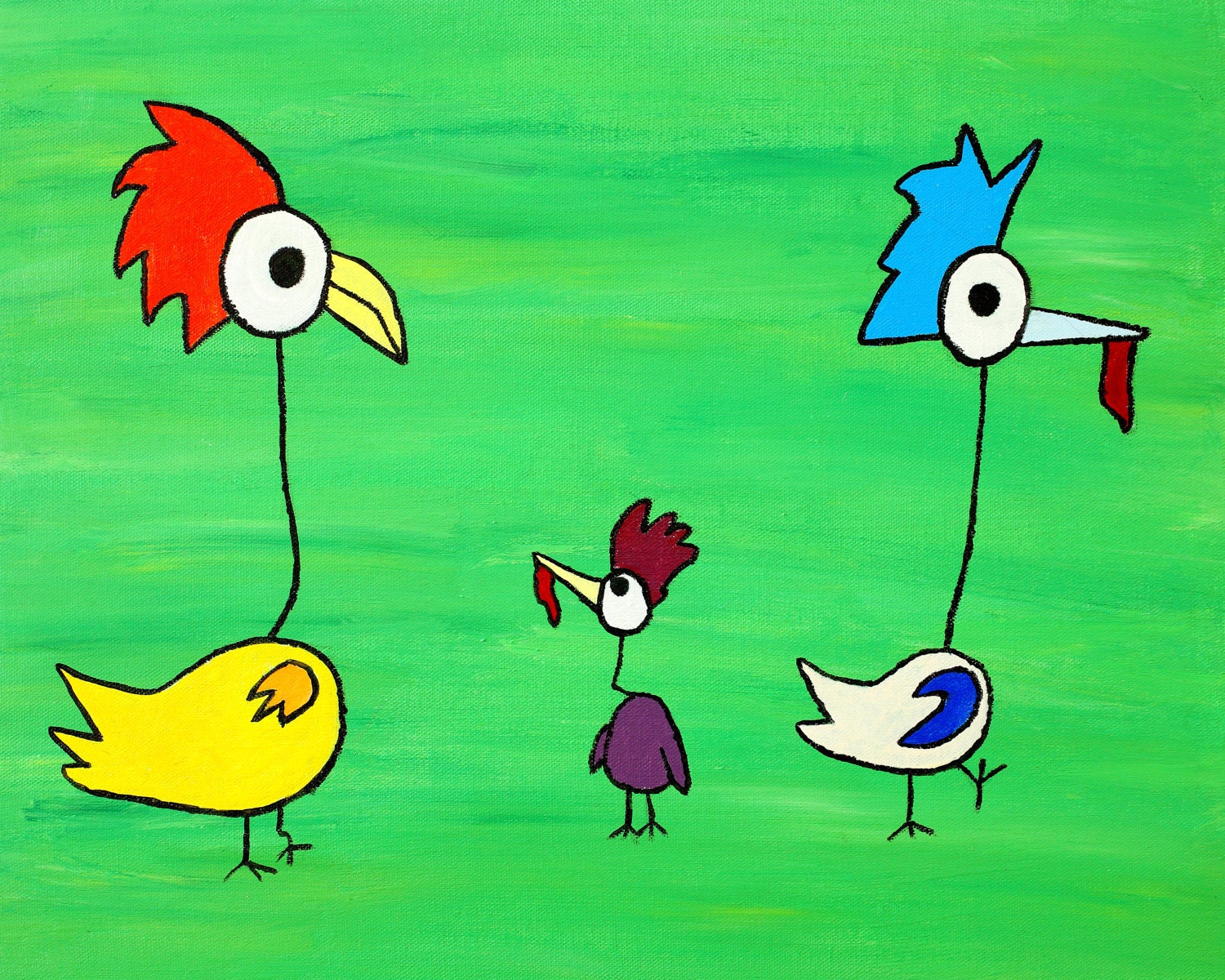 Family Chicken 8"x10" Print