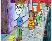 Night of the Living Beer 8"x8" print