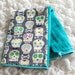 baby burp cloth - Sugar Skulls hand dyed jade green burp cloth