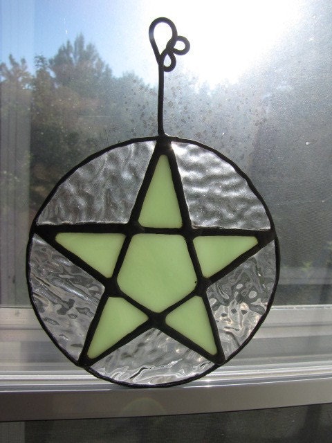 Sm Pentagram stained glass