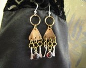 Rings Shells and Amethyst Earrings