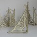 project ready...VINTAGE creamy white metal WALL BRACKETS
