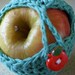 Crocheted Apple Jacket Cozy  Made From Jade Cotton Yarn