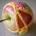 Crochet Apple CozyCosy Jacket hot pink green yellow stripes fits small to medium apple
