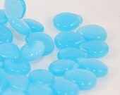Milky Aquamarine Large Czech Glass Pear Shaped Drops 12/16mm - 6 pieces (ST586-6)